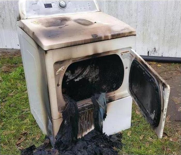 Dryer destroyed by fire